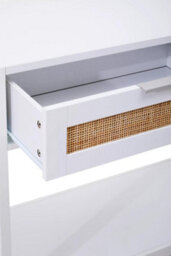 Orsina Rustic White Wood Console Table, Ample Space Hallway Table, Eaisly Maintained Console Table With Drawers - thumbnail 8
