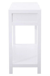 Orsina Rustic White Wood Console Table, Ample Space Hallway Table, Eaisly Maintained Console Table With Drawers - thumbnail 4
