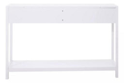 Orsina Rustic White Wood Console Table, Ample Space Hallway Table, Eaisly Maintained Console Table With Drawers - thumbnail 5