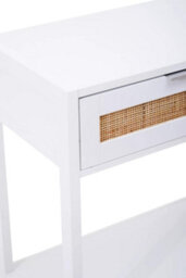 Orsina Rustic White Wood Console Table, Ample Space Hallway Table, Eaisly Maintained Console Table With Drawers - thumbnail 6