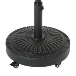 Thehotsale 3-Tier Garden Parasol With Solar Lights Patio Umbrella With Mobile Base, Dark Grey - thumbnail 7
