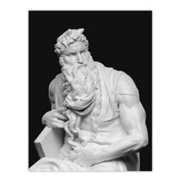 "Artery8 Moses Sculpture Statue Buonarroti Vintage Framed Wall Art Print 12X16""" - thumbnail 4
