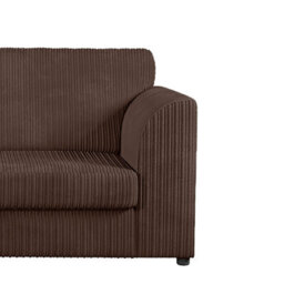 Furnishings For Less UK Luxor Chocolate Jumbo Cord 4 Seater Corner Sofa Left Hand Facing - Full Back - thumbnail 3