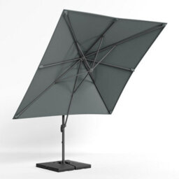 Living And Home 3M Dark Grey Square Rotatable Tilting Garden Rome Umbrella Cantilever Parasol With Square Fillable Base - thumbnail 5