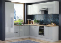 Impact Furniture Kitchen End Panel Wall Unit Plant On Light Grey Gloss Left Right Universal Decorative Panel Slab Style Luna - thumbnail 9