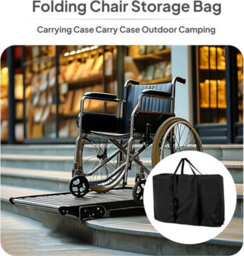 Storage Cover For Folding Chairs, Protective Outdoor Waterproof Bag With Zipper - thumbnail 3