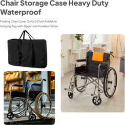Storage Cover For Folding Chairs, Protective Outdoor Waterproof Bag With Zipper - thumbnail 2