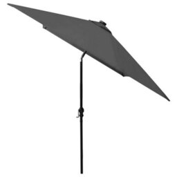 Berkfield Parasol With Leds And Steel Pole Anthracite 2X3 M - thumbnail 5