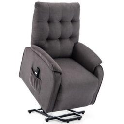 More4Homes Charlbury Fabric Rise Recliner Armchair Electric Lift Chair (Charcoal) - thumbnail 4