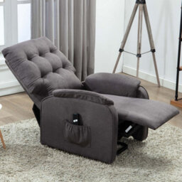 More4Homes Charlbury Fabric Rise Recliner Armchair Electric Lift Chair (Charcoal) - thumbnail 7