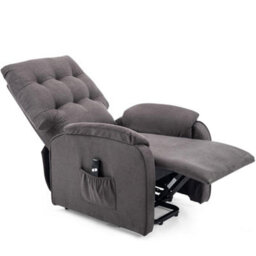 More4Homes Charlbury Fabric Rise Recliner Armchair Electric Lift Chair (Charcoal) - thumbnail 3