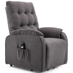 More4Homes Charlbury Fabric Rise Recliner Armchair Electric Lift Chair (Charcoal) - thumbnail 2