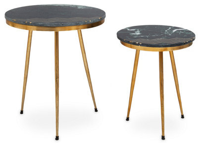Orsina Nirav Green Marble Side Table - image 1