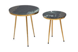 Orsina Nirav Green Marble Side Table - thumbnail 2