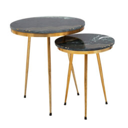 Orsina Nirav Green Marble Side Table - thumbnail 3