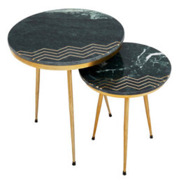 Orsina Nirav Green Marble Side Table - thumbnail 4