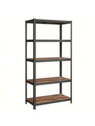 Songmics 5-Tier Shelving Unit, Steel Shelving Unit For Storage, For Garage, Shed, Load Capacity 750 Kg, Black And Brown - thumbnail 9