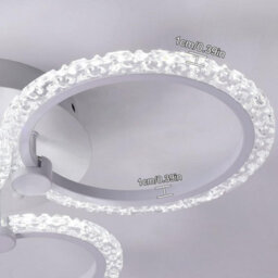 Led Ceiling Light White Flush Mount 4 Rings Chandelier 60Cm Cold White - thumbnail 4