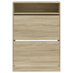 Walplus Shoe Cabinet With 2 Flip-Drawers Sonoma Oak 80X34X116 Cm - thumbnail 6