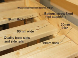 Strictly Beds And Bunks Icarus Heavy Duty Pine High Sleeper Bunk Bed, 4Ft Small Double - thumbnail 3