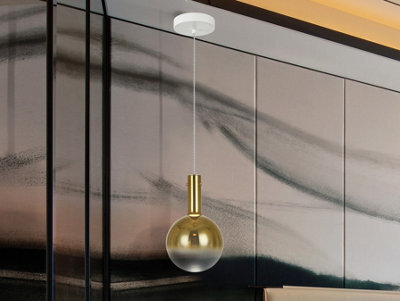 Luminosa Lighting Luminosa Matices Slim Pendant Ceiling Light White, Gold Led 3000K - Uk Stock - image 1