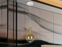 Luminosa Lighting Luminosa Matices Slim Pendant Ceiling Light White, Gold Led 3000K - Uk Stock - thumbnail 1