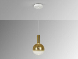 Luminosa Lighting Luminosa Matices Slim Pendant Ceiling Light White, Gold Led 3000K - Uk Stock - thumbnail 3