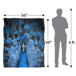 Reinders Silky Peacock Supersoft Blanket Multicoloured (One Size) - thumbnail 5