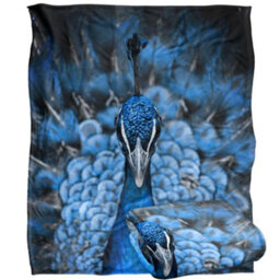 Reinders Silky Peacock Supersoft Blanket Multicoloured (One Size) - thumbnail 2