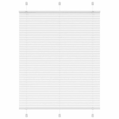 Berkfield Pleated Blind White 110X150 Cm Fabric Width 109.4 Cm Polyester - image 1