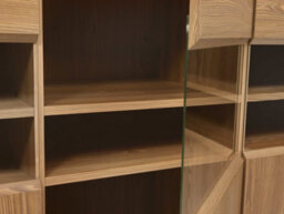 Impact Furniture Large Glass Display Sideboard Buffet Cabinet Glazed Unit Led Light Country Oak Effect Berg - thumbnail 9