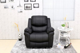 More4Homes Madison Electric Recliner Bonded Leather Automatic Armchair Sofa Home Lounge Chair (Black) - thumbnail 8