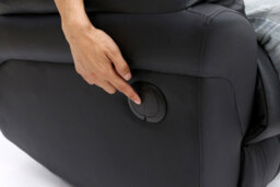 More4Homes Madison Electric Recliner Bonded Leather Automatic Armchair Sofa Home Lounge Chair (Black) - thumbnail 5