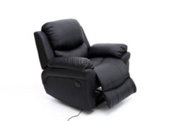 More4Homes Madison Electric Recliner Bonded Leather Automatic Armchair Sofa Home Lounge Chair (Black) - thumbnail 3