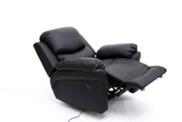 More4Homes Madison Electric Recliner Bonded Leather Automatic Armchair Sofa Home Lounge Chair (Black) - thumbnail 4