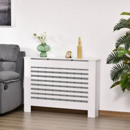 Fativo Horizontal Radiator Cover Grill Shelf Cabinet Mdf Wood Modern Traditional Furniture (19D X 111W X 92.2H Cm) - thumbnail 8