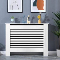 Fativo Horizontal Radiator Cover Grill Shelf Cabinet Mdf Wood Modern Traditional Furniture (19D X 111W X 92.2H Cm) - thumbnail 6