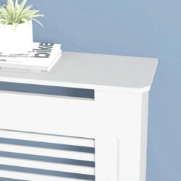 Fativo Horizontal Radiator Cover Grill Shelf Cabinet Mdf Wood Modern Traditional Furniture (19D X 111W X 92.2H Cm) - thumbnail 5