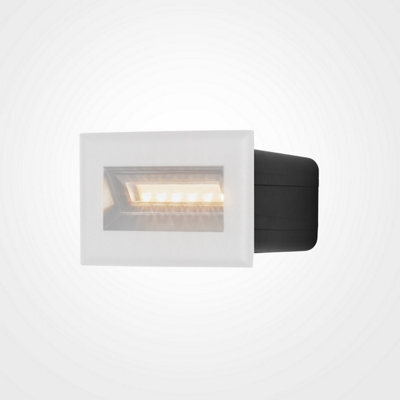 Luminosa Lighting Luminosa Maytoni Bosca Outdoor Recessed Wall Lamp White, 8.4Cm, 3000K Ip65 - image 1