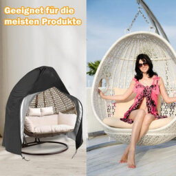 Outdoor Protective Cover, Hanging Egg Chair Patio Garden Furniture 231 200Cm, Black - thumbnail 6