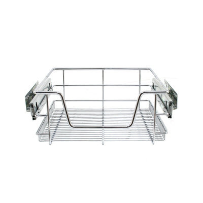 MonsterShop Kukoo 4 X Kitchen Pull Out Soft Close Baskets, 400mm Wide Cabinet, Slide Out Wire Storage Drawers - image 1