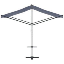 Berkfield Free Standing Awning Blue And White 300X300 Cm Fabric And Steel - thumbnail 4