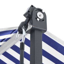 Berkfield Free Standing Awning Blue And White 300X300 Cm Fabric And Steel - thumbnail 8