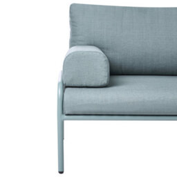 Beliani Garden Sofa 2 Seater Solofra Metal Mint Green - thumbnail 6