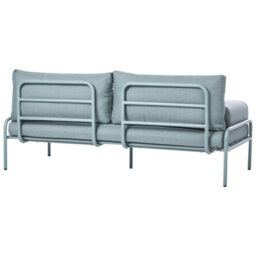 Beliani Garden Sofa 2 Seater Solofra Metal Mint Green - thumbnail 5