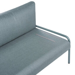 Beliani Garden Sofa 2 Seater Solofra Metal Mint Green - thumbnail 8