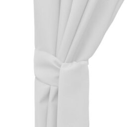 Toolty Outdoor Curtain Waterproof 155X200Cm White With Tab-Top Mount For Garden, Balcony, Patio - thumbnail 4