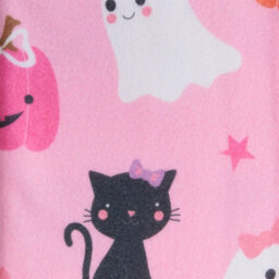 Ohs Halloween Ghost Print Fleece Throw Soft Lightweight Blanket - 120 X 150Cm - Multi - thumbnail 4