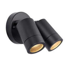 Luminosa Lighting Luminosa Palin Outdoor Spotlight 2 Light Anthracite Grey Ip44 - thumbnail 1