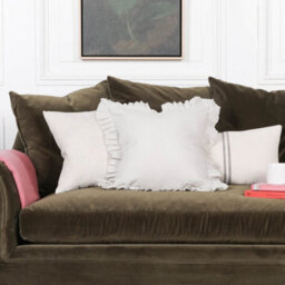 Clotilde French Pale Grey Frill Silver Birch 45Cm Cushion Cover - thumbnail 3